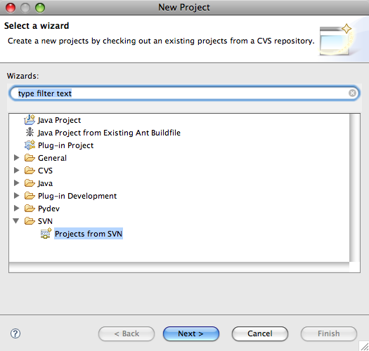 you need to open the directories... select the right package